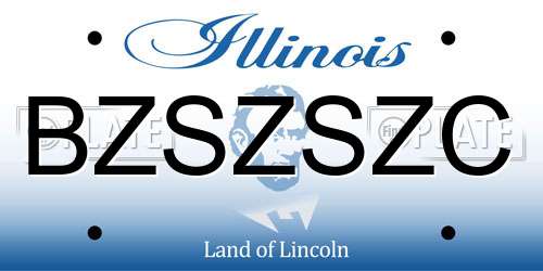 BZSZSZC Illinois License Plate