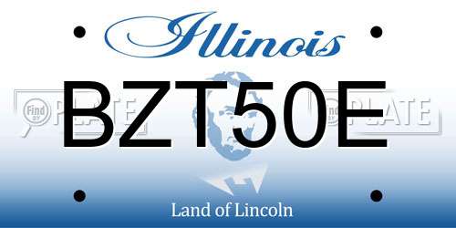 BZT50E Illinois License Plate