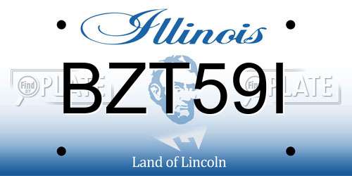 BZT59I Illinois License Plate