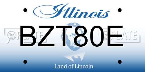 BZT80E Illinois License Plate