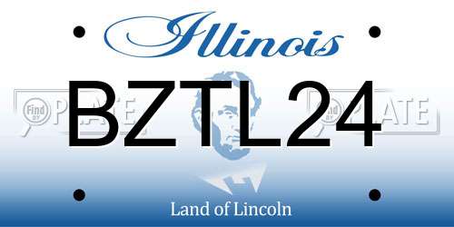 BZTL24 Illinois License Plate