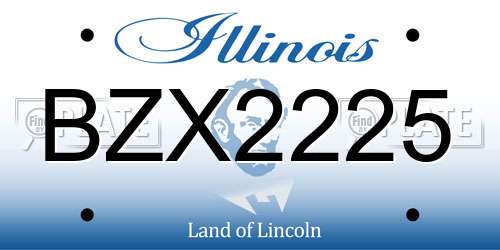 BZX2225 Illinois License Plate
