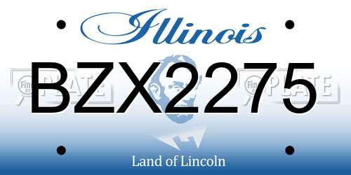BZX2275 Illinois License Plate