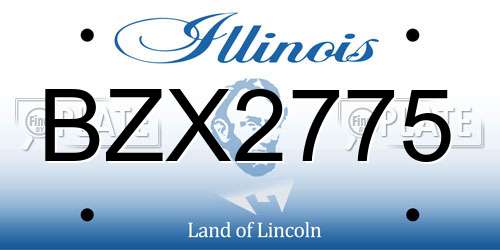 BZX2775 Illinois License Plate