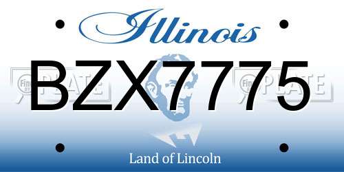 BZX7775 Illinois License Plate