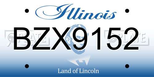 BZX9152 Illinois License Plate