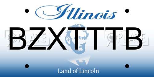 BZXTTTB Illinois License Plate