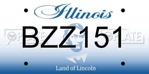 BZZ151 Illinois License Plate