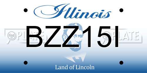 BZZ15I Illinois License Plate