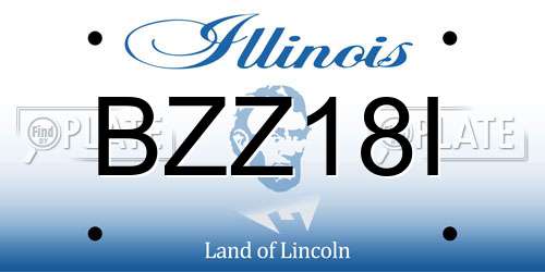 BZZ18I Illinois License Plate