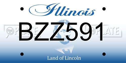 BZZ591 Illinois License Plate