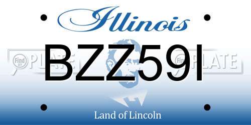 BZZ59I Illinois License Plate