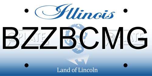 BZZBCMG Illinois License Plate