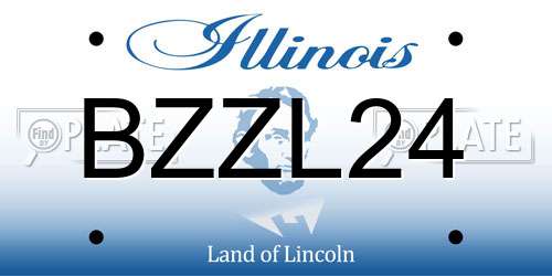 BZZL24 Illinois License Plate