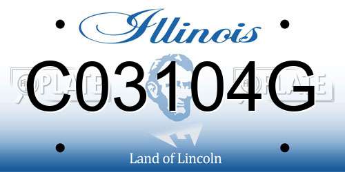 C03104G Illinois License Plate