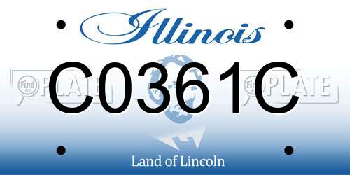 C0361C Illinois License Plate