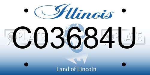 C03684U Illinois License Plate
