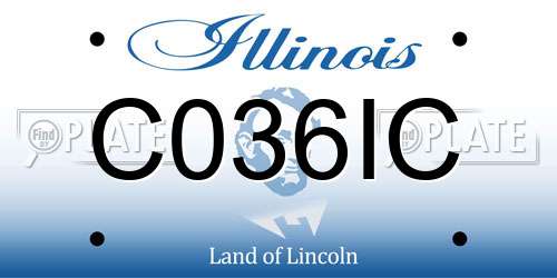 C036IC Illinois License Plate