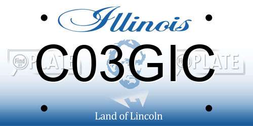 C03GIC Illinois License Plate
