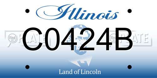 C0424B Illinois License Plate
