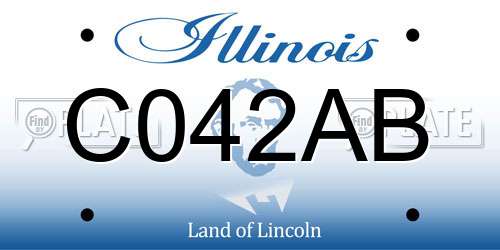 C042AB Illinois License Plate
