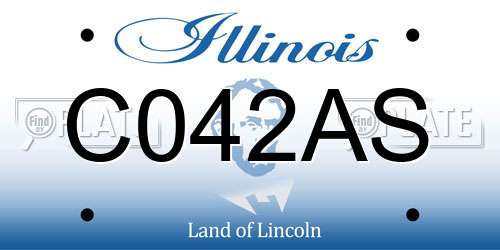 C042AS Illinois License Plate