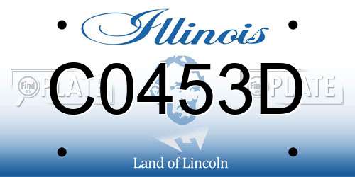 C0453D Illinois License Plate
