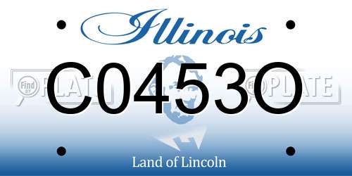 C0453O Illinois License Plate