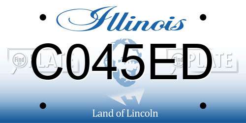 C045ED Illinois License Plate