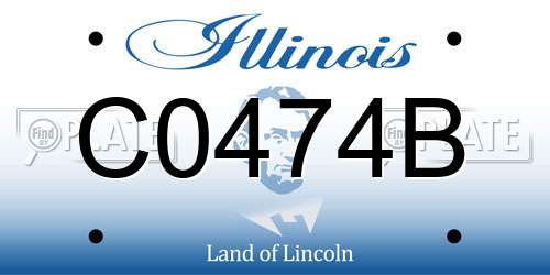 C0474B Illinois License Plate