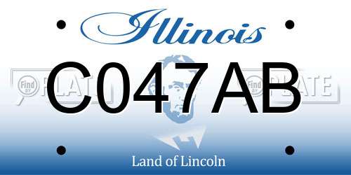 C047AB Illinois License Plate