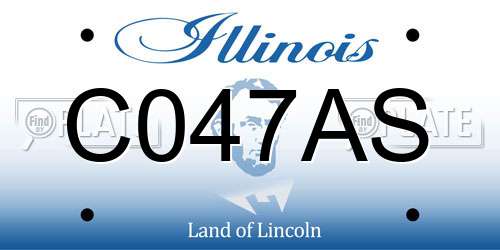 C047AS Illinois License Plate