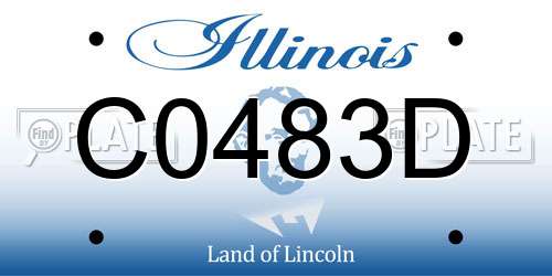 C0483D Illinois License Plate