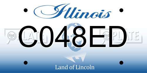 C048ED Illinois License Plate