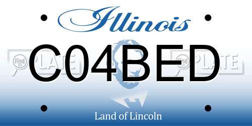C04BED Illinois License Plate