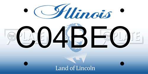 C04BEO Illinois License Plate