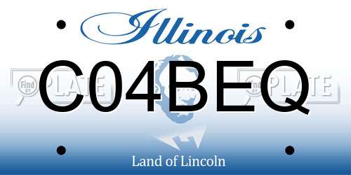 C04BEQ Illinois License Plate