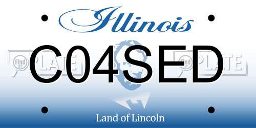 C04SED Illinois License Plate