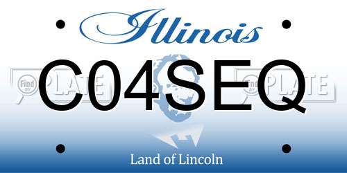 C04SEQ Illinois License Plate