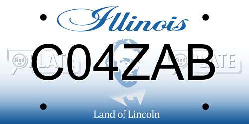 C04ZAB Illinois License Plate
