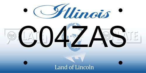 C04ZAS Illinois License Plate