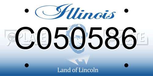 C050586 Illinois License Plate
