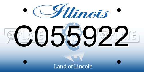 C055922 Illinois License Plate