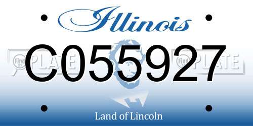 C055927 Illinois License Plate