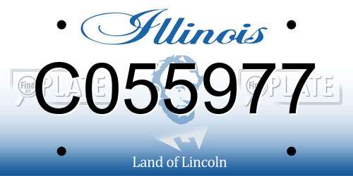C055977 Illinois License Plate