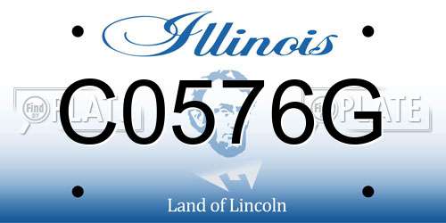 C0576G Illinois License Plate