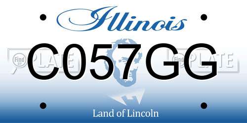 C057GG Illinois License Plate
