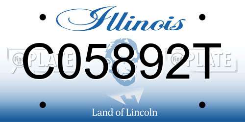 C05892T Illinois License Plate
