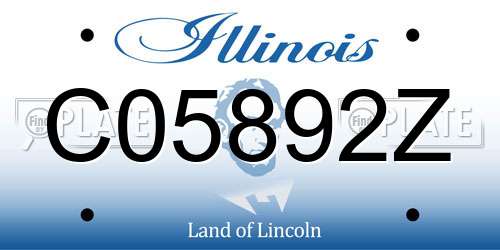 C05892Z Illinois License Plate