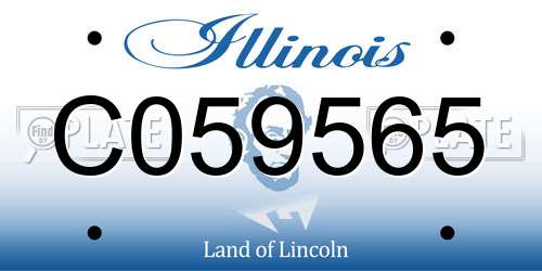 C059565 Illinois License Plate